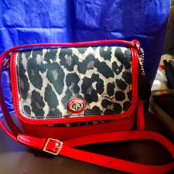 Euc Coach Animal Print Crossbody Bag - Picture 1 of 11